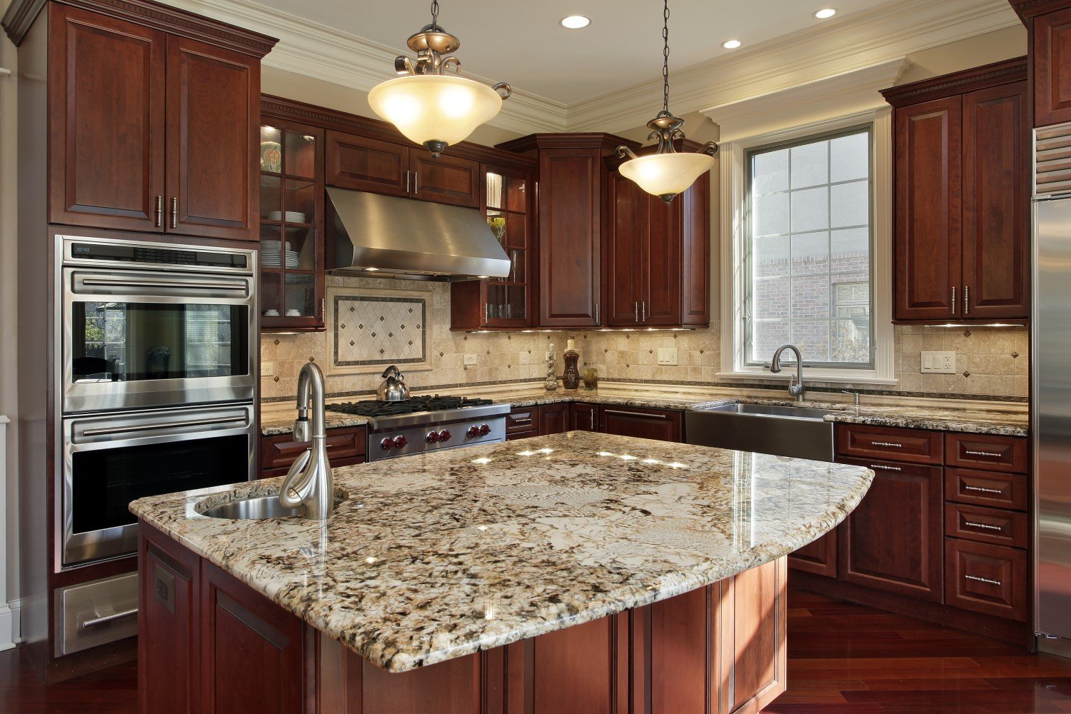 kitchen table with faux granite top